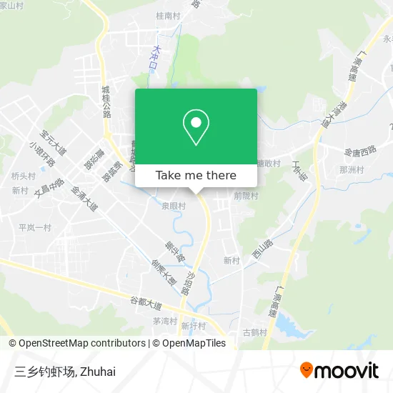 三乡钓虾场 map