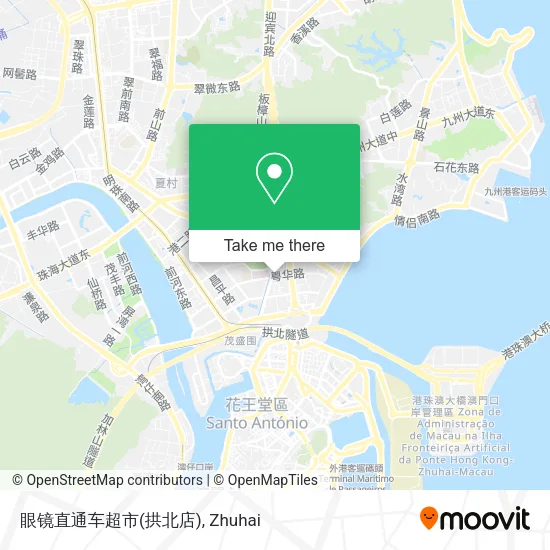 眼镜直通车超市(拱北店) map