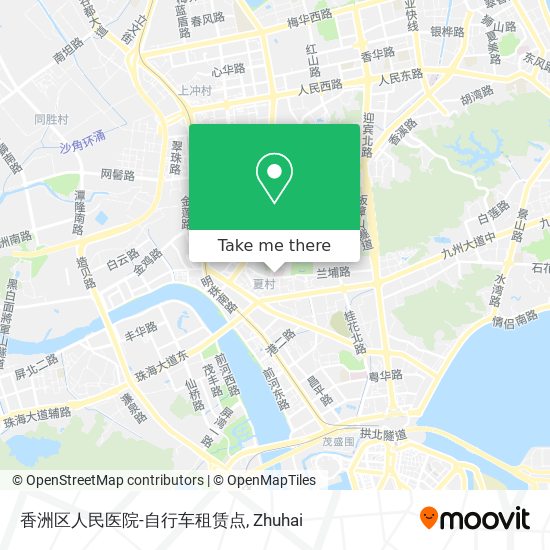 香洲区人民医院-自行车租赁点 map
