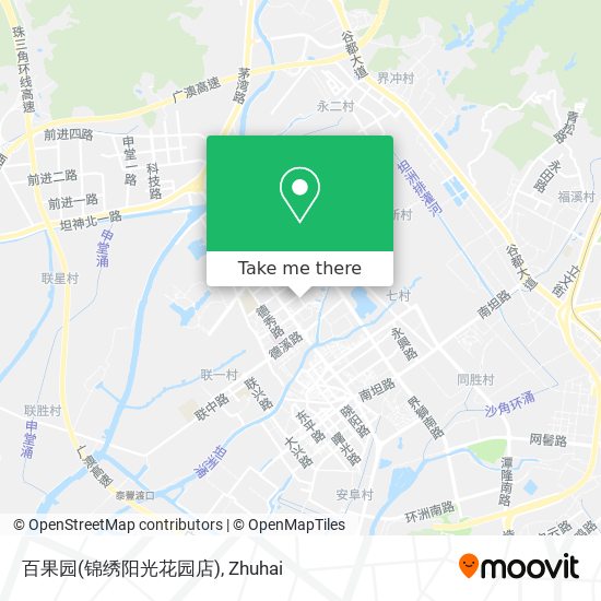 百果园(锦绣阳光花园店) map