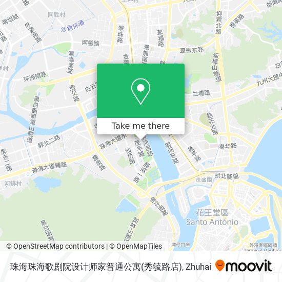 珠海珠海歌剧院设计师家普通公寓(秀毓路店) map
