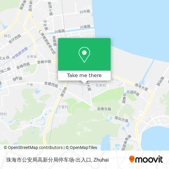 珠海市公安局高新分局停车场-出入口 map