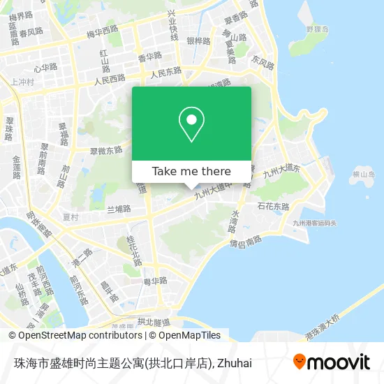 珠海市盛雄时尚主题公寓(拱北口岸店) map