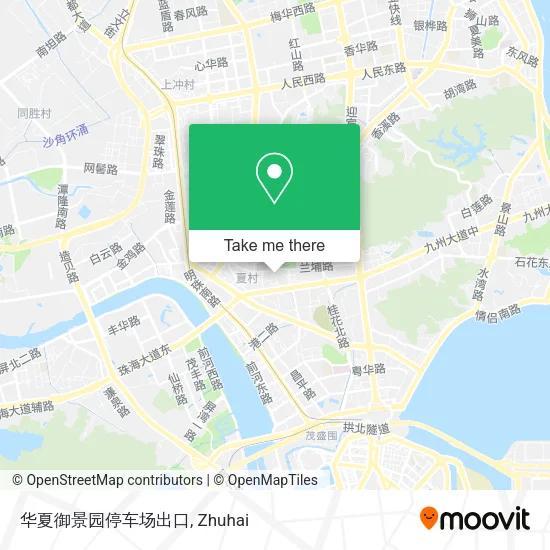 华夏御景园停车场出口 map