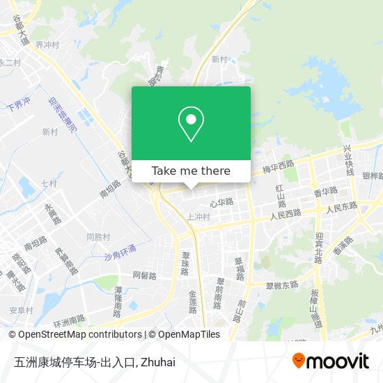 五洲康城停车场-出入口 map