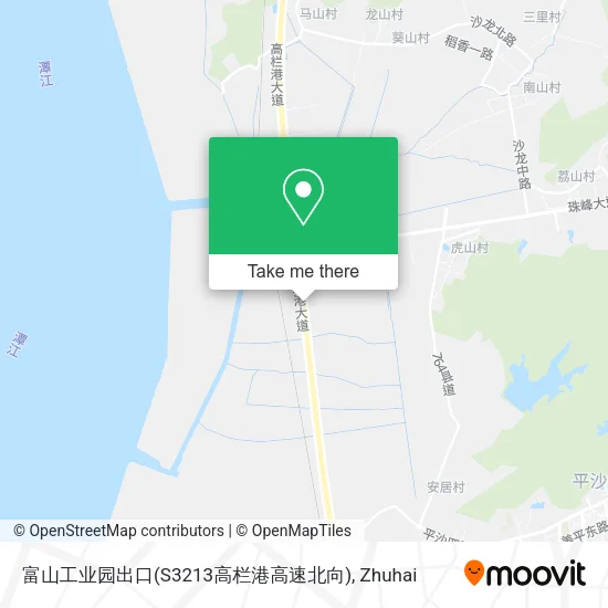 富山工业园出口(S3213高栏港高速北向) map