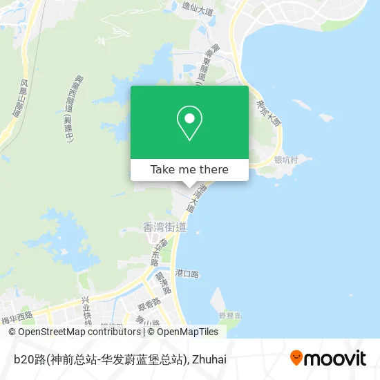 b20路(神前总站-华发蔚蓝堡总站) map