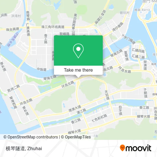 横琴隧道 map