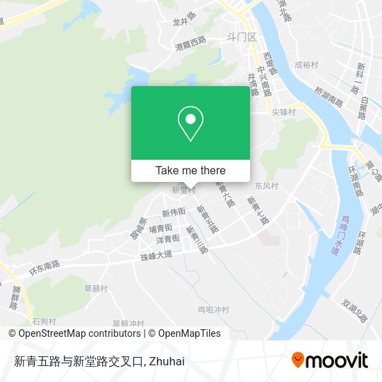 新青五路与新堂路交叉口 map