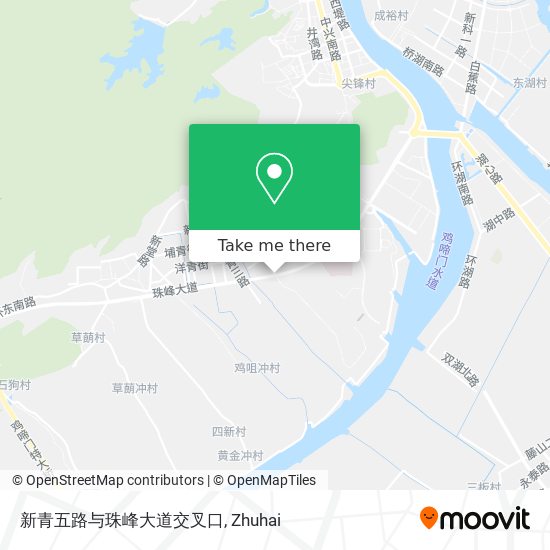 新青五路与珠峰大道交叉口 map