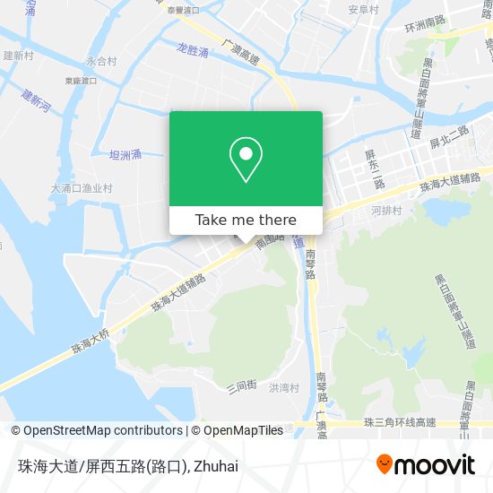 珠海大道/屏西五路(路口) map