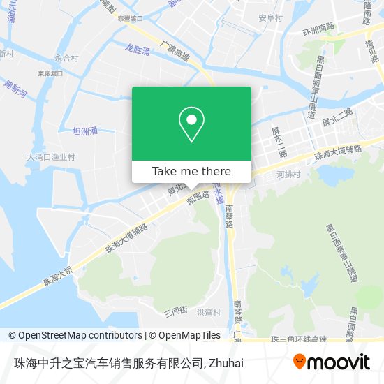 珠海中升之宝汽车销售服务有限公司 map