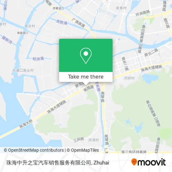 珠海中升之宝汽车销售服务有限公司 map