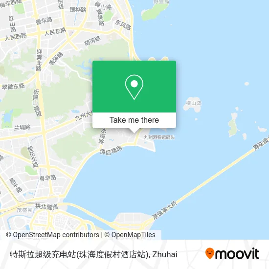特斯拉超级充电站(珠海度假村酒店站) map