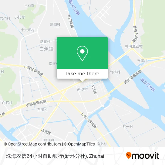 珠海农信24小时自助银行(新环分社) map