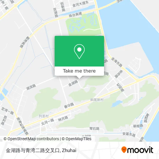 金湖路与青湾二路交叉口 map