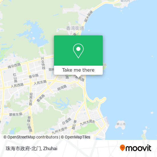 珠海市政府-北门 map