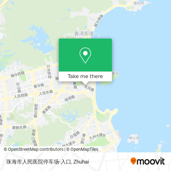 珠海市人民医院停车场-入口 map