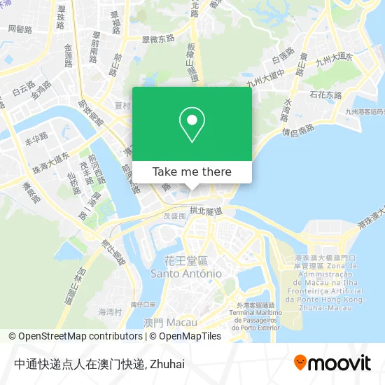 中通快递点人在澳门快递 map