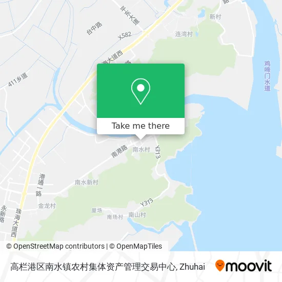 高栏港区南水镇农村集体资产管理交易中心 map
