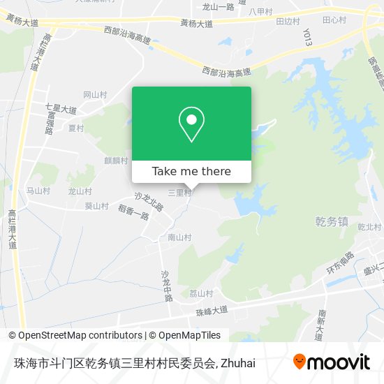 珠海市斗门区乾务镇三里村村民委员会 map