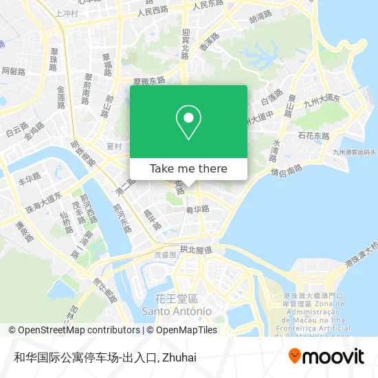 和华国际公寓停车场-出入口 map