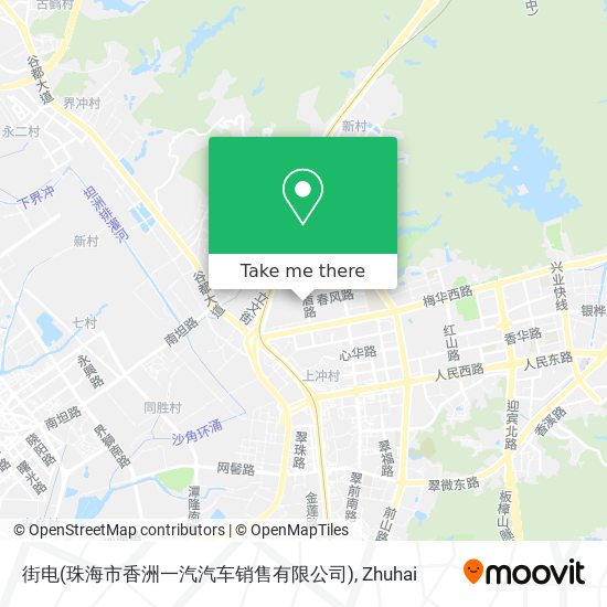 街电(珠海市香洲一汽汽车销售有限公司) map