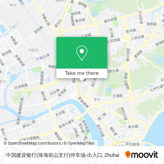 中国建设银行(珠海前山支行)停车场-出入口 map
