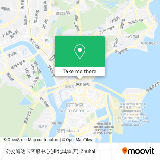 公交通达卡客服中心(拱北城轨店) map