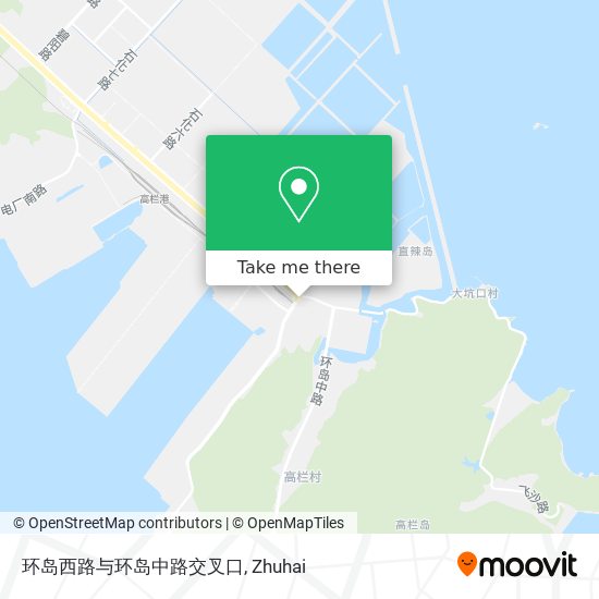 环岛西路与环岛中路交叉口 map