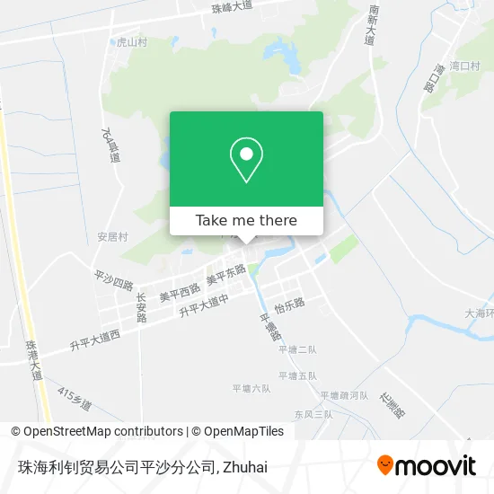 珠海利钊贸易公司平沙分公司 map
