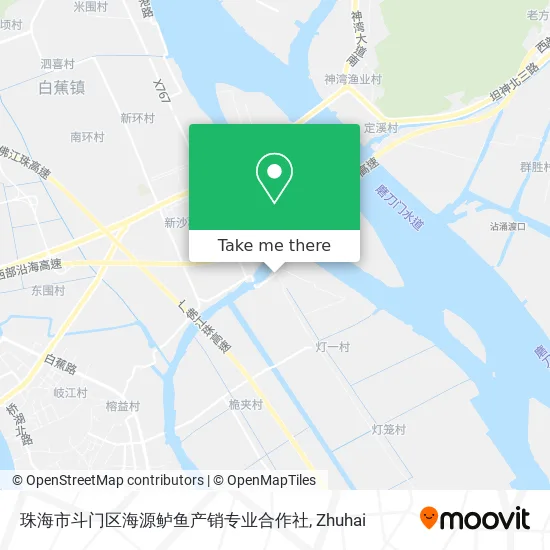 珠海市斗门区海源鲈鱼产销专业合作社 map