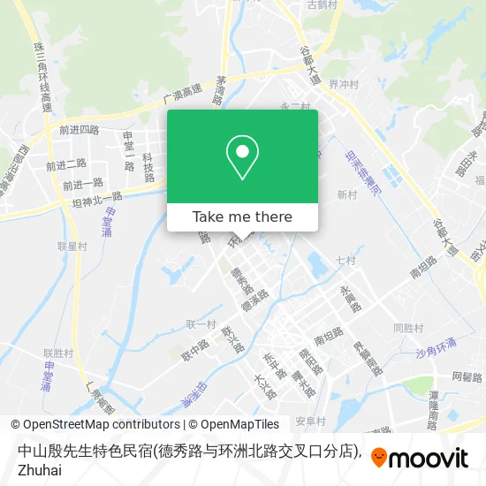 中山殷先生特色民宿(德秀路与环洲北路交叉口分店) map