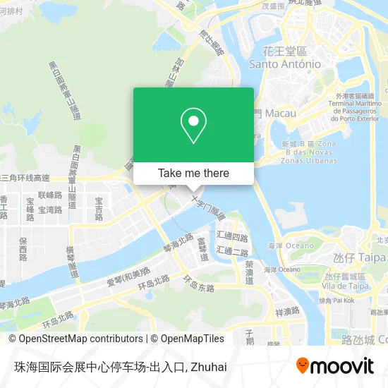 珠海国际会展中心停车场-出入口 map