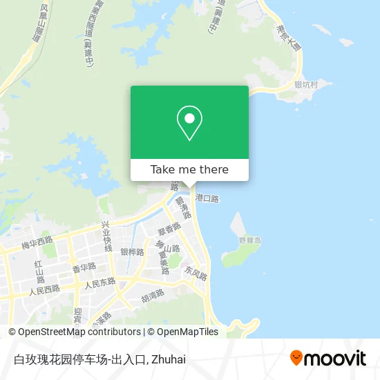 白玫瑰花园停车场-出入口 map