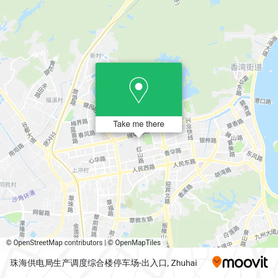 珠海供电局生产调度综合楼停车场-出入口 map