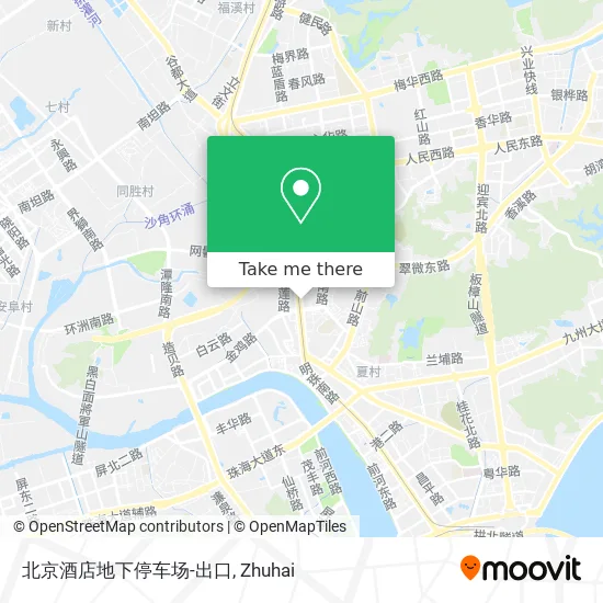 北京酒店地下停车场-出口 map