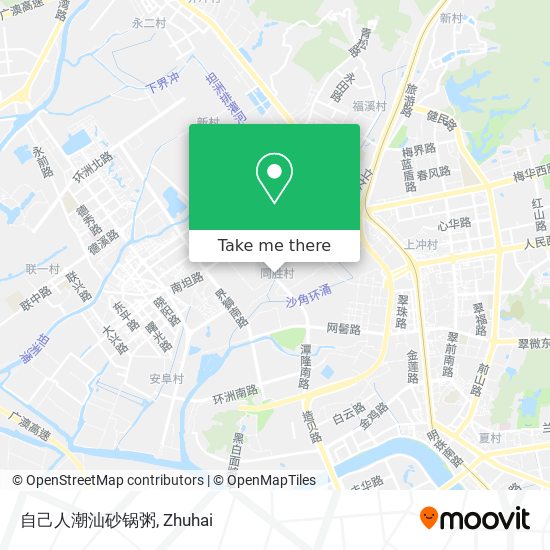 自己人潮汕砂锅粥 map
