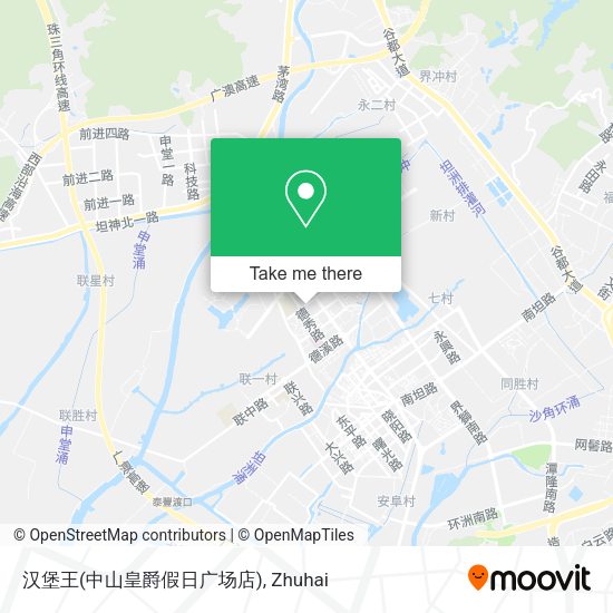汉堡王(中山皇爵假日广场店) map