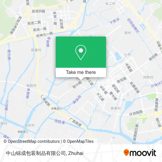 中山锦成包装制品有限公司 map