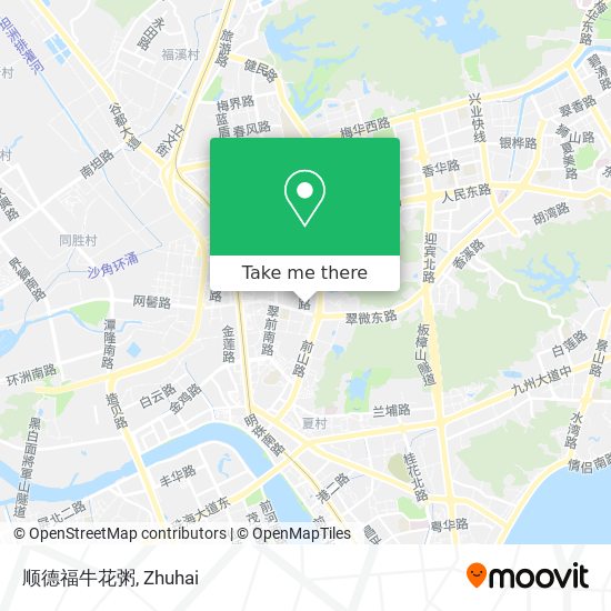 顺德福牛花粥 map