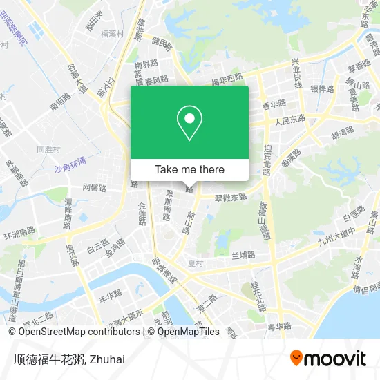 顺德福牛花粥 map