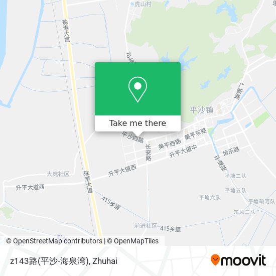 z143路(平沙-海泉湾) map