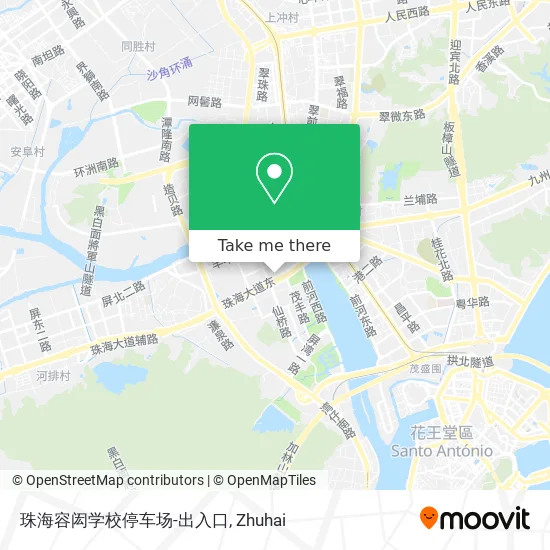 珠海容闳学校停车场-出入口 map