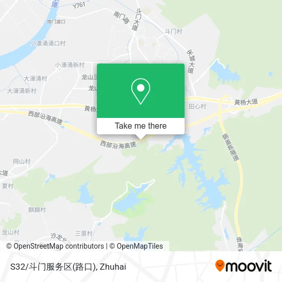 S32/斗门服务区(路口) map
