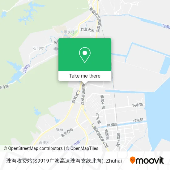 珠海收费站(S9919广澳高速珠海支线北向) map