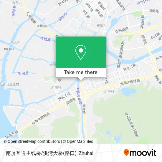 南屏互通主线桥/洪湾大桥(路口) map