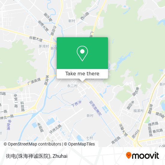 街电(珠海禅诚医院) map