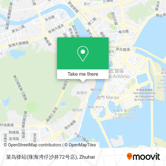 菜鸟驿站(珠海湾仔沙井72号店) map