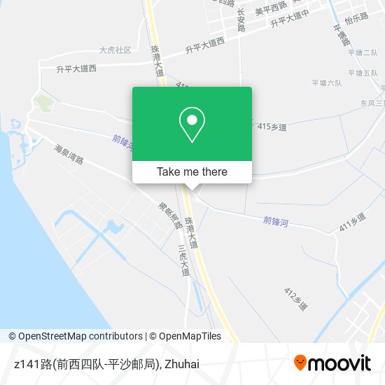z141路(前西四队-平沙邮局) map